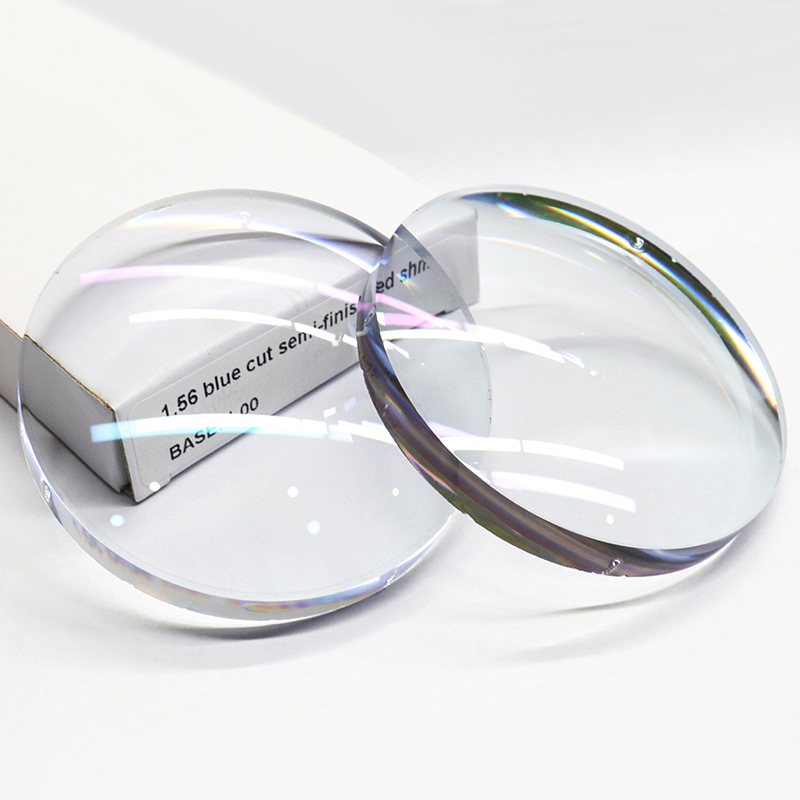 1.56 Ống kính tầm nhìn đơn khối màu xanh bán thành phẩm