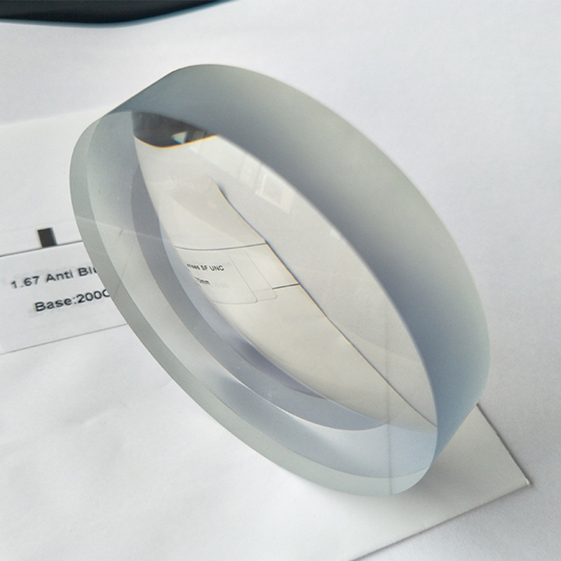 1.67 Ống kính tầm nhìn đơn khối màu xanh bán thành phẩm