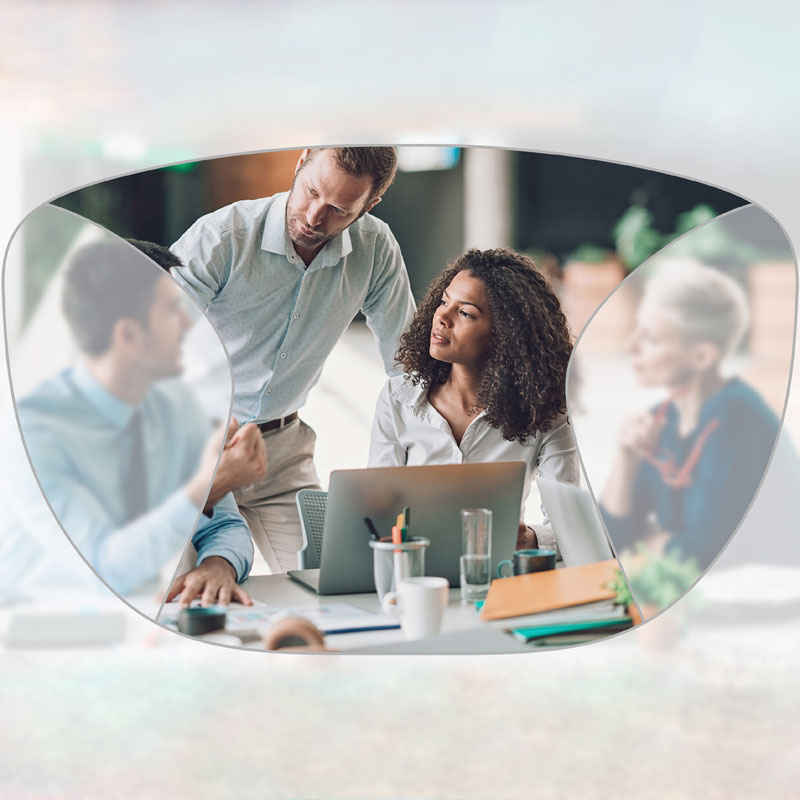 Ống kính nghề nghiệp văn phòng