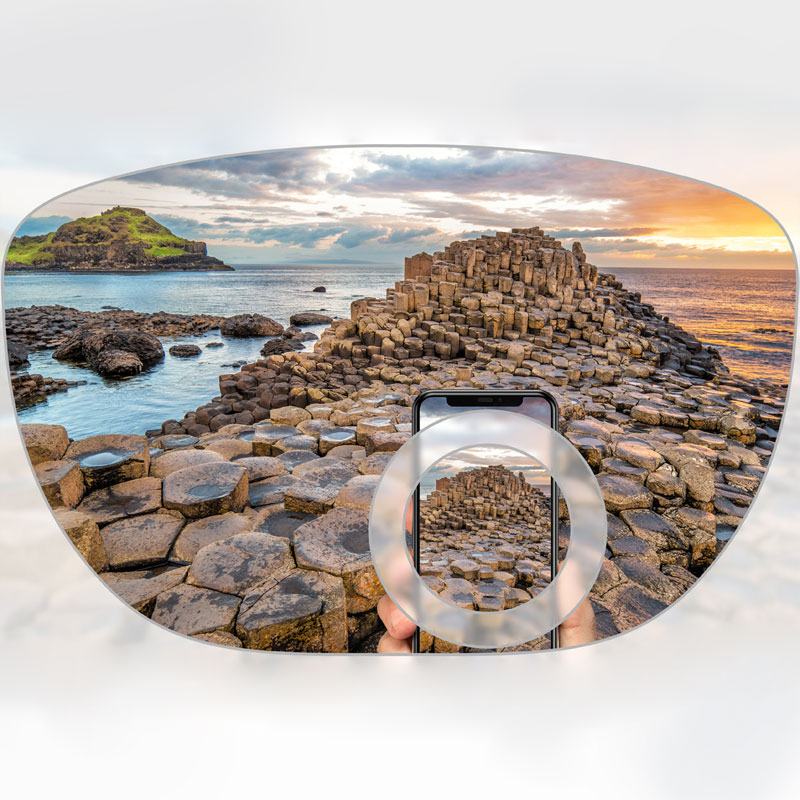 Ống kính hai tiêu cự pha trộn